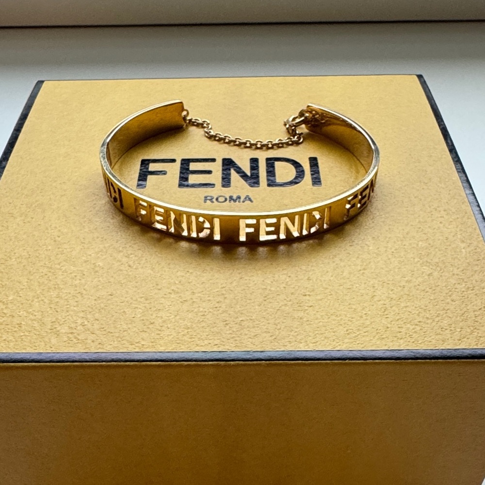 Fendi Gold Logo Bangle